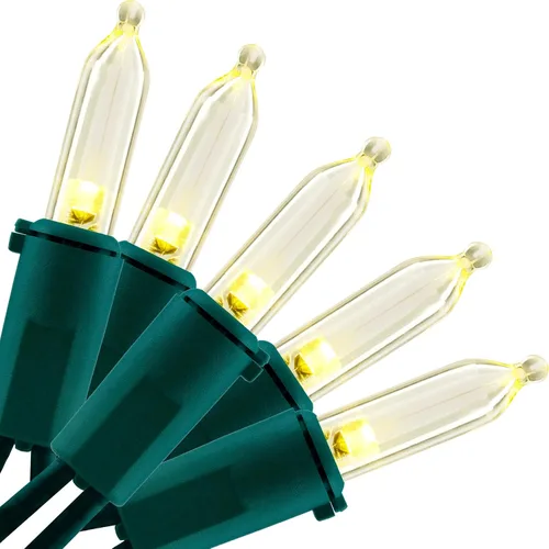Vista 11 de YULETIME - Luces de Navidad LED púrpuras con cable marrón, 33 pies, 100 unidades, juego de luces de cadena certificadas por UL, calidad comercial
