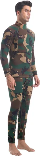 Vista 16 de Conjunto de ropa interior térmica para hombre, ropa interior larga 1#verde militar