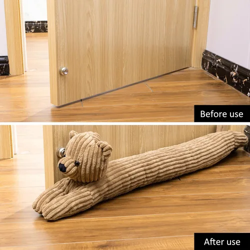 Vista 5 de SWISSELITE Tapón de 36 pulgadas para debajo de la puerta, bloqueador de ruido decorativo para puerta, tapón de aire para animales con peso de 1.43