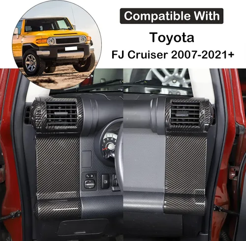 Vista 2 de Aunginsy Cubierta de salida de aire lateral de consola central compatible con Toyota FJ Cruiser 2007-2021 Cubierta de panel lateral de aire