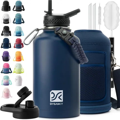 Vista 76 de DYSANKY Botella de agua aislada de 32 onzas, metal al vacío de acero inoxidable grueso, jarra de agua deportiva portátil para gimnasio y senderismo