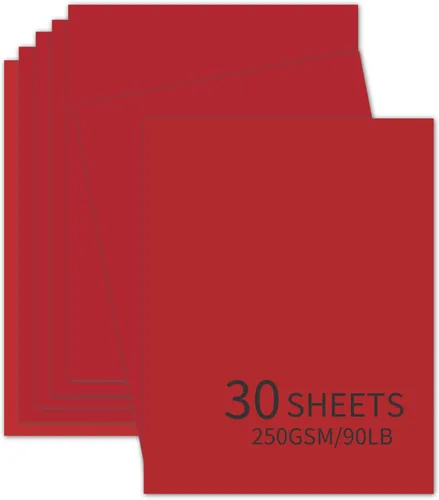 Vista 14 de 30 hojas de cartulina negra de 8.5 x 11 pulgadas, 250 gsm/90 libras, papel de cartulina grueso y suave, perfecto para invitaciones, menús, tarjetas