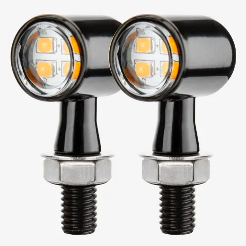 Vista 2 de Intermitentes LED para Motocicleta Mini Señales Giratorias Pequeñas Luz Indicadora Micro Delantera Trasera Compatible con Harley Davidson Honda