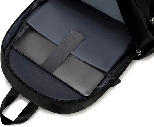 Vista 6 de Wadirum Mochila escolar de moda para niña, mochila espaciosa para computadora portátil para mujer Negro