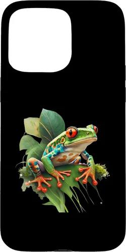 Vista 28 de iPhone 16 Rainforest Amphibian Red Eyed Tree Frog Green Body Frog Case