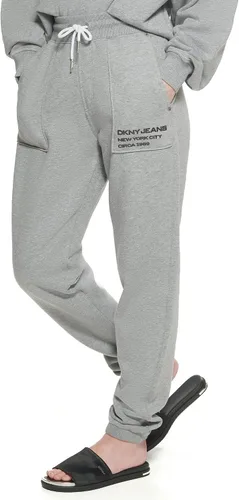 Vista 3 de DKNY Joggers de tiro medio con cordón para mujer
