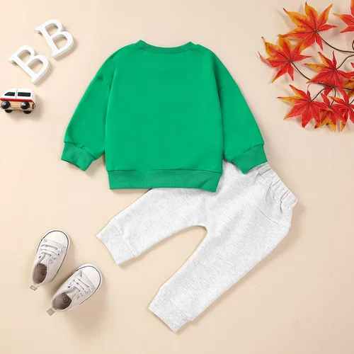 Vista 3 de Foidiccx Conjunto de ropa de Navidad para bebé niño y niña, sudadera bordada de Papá Noel, ropa de otoño e invierno