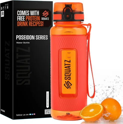 Vista 14 de SQUATZ Poseidon Series - Botella de agua deportiva de 78 onzas – Botella de agua deportiva de gran volumen de boca ancha para gimnasio, con hebilla