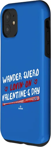 Vista 2 de iPhone 11 Wander Suero Lovin' On Valentines Day Washington Baseball Case