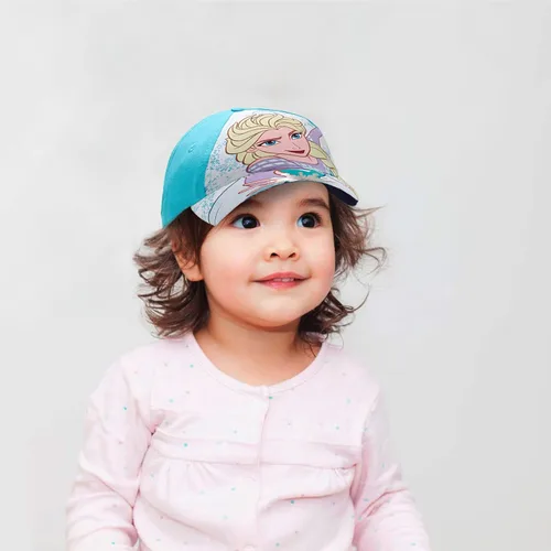 Vista 4 de Disney Gorra de béisbol Frozen para niñas, diseño de princesa Elsa y Anna con ala curvada (2T-7), Morado
