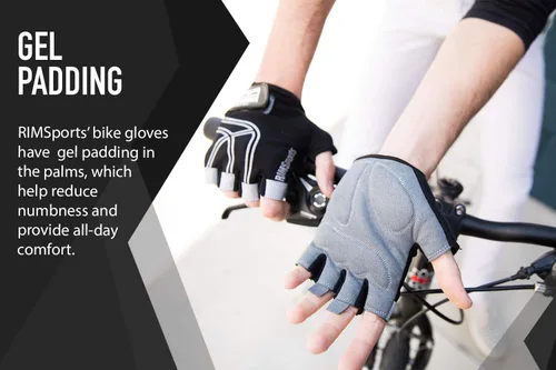 Vista 6 de RIMSports Guantes de ciclismo reflectantes para bicicleta de montaña para el día y la noche, ideales para ciclismo y bicicleta de carretera