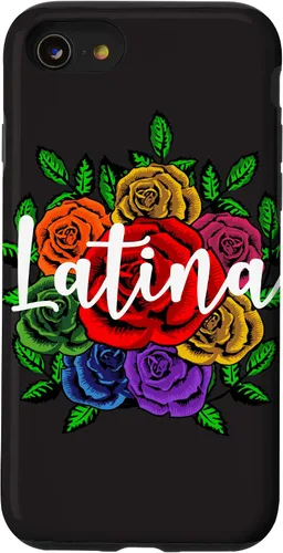 Vista 8 de iPhone 12 mini latina con patrón de rosas florales para mujeres mexicanas caso de regalo
