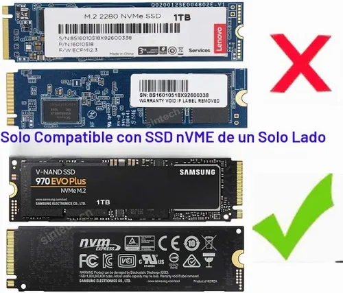 Vista 5 de Sintech M.2 nVME - Kit de actualización de tarjeta adaptadora SSD, compatible con MacBook Air (año 2013-2017) y MacBook PRO