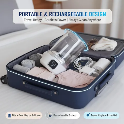 Vista 6 de Mini lavadora – Lavadora portátil, lavandería de viaje para apartamentos, dormitorios, caravanas y espacios pequeños, mini lavandería para ropa