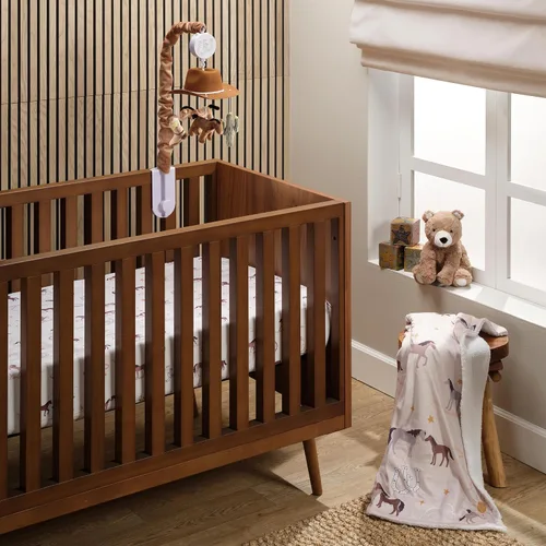 Vista 6 de Lambs & Ivy Country Western Cowboy Hat Musical Baby Crib Mobile Chupete