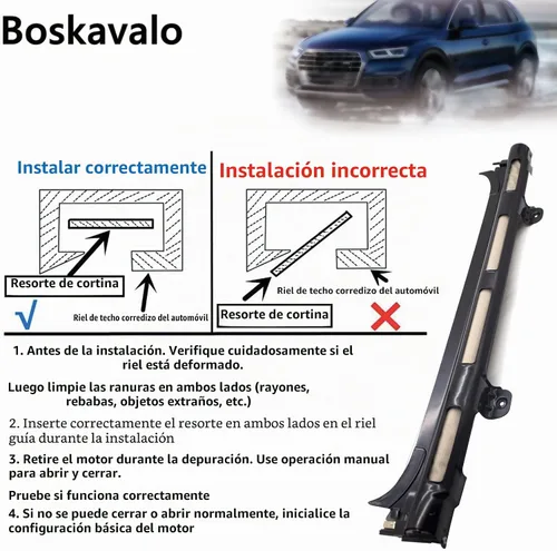Vista 5 de Parasol Cortina Cubierta de Sombra para Techo Solar Panorámico para VW Jetta Golf Tiguan Audi Q5 1K9877307B (Beige, 1)