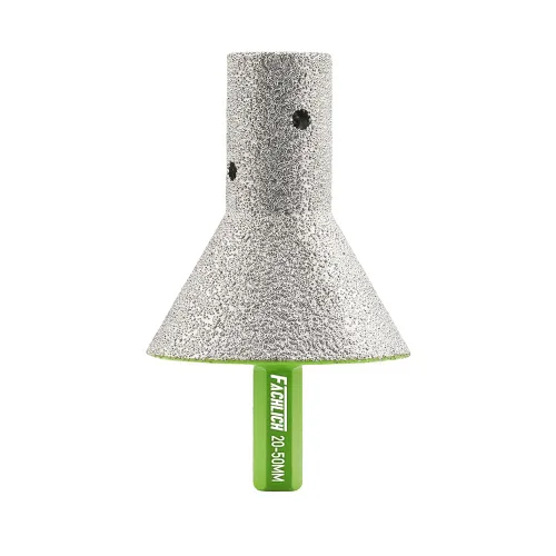 Vista 34 de Broca de fresado de biselado de diamante - Broca de cono de azulejos Biselado 4/5" vástago hexagonal 20MM Granito Agujeros de ampliación de mármol