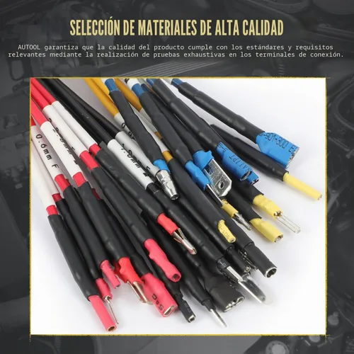 Vista 8 de AUTOOL 68 piezas de kit de cables de prueba para multímetro, cables de prueba con sondas de penetración de alambre reemplazables, pinzas de caimán