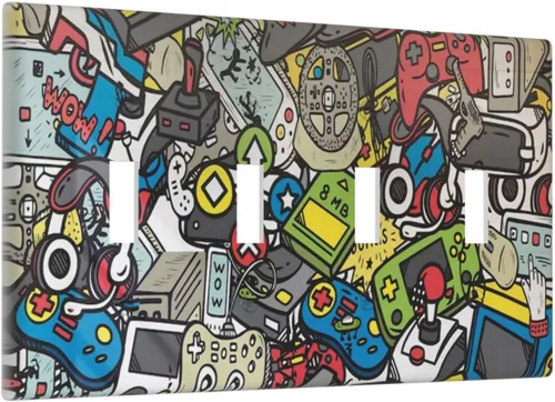 Vista 141 de Pintura al óleo de flores abstractas de 1 cuadrilla de interruptor de luz dúplex individual cubierta de salida placa de pared decorativa Placa
