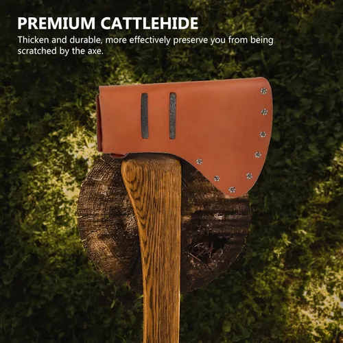 Vista 3 de GANAZONO 2 unids hacha protector de cuero herramienta camping hacha hacha hacha cuero hacha hacha caso hacha hacha cubierta cubierta de hacha
