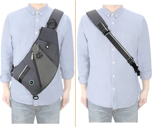 Vista 2 de Bolso bandolera de nailon para hombre y mujer