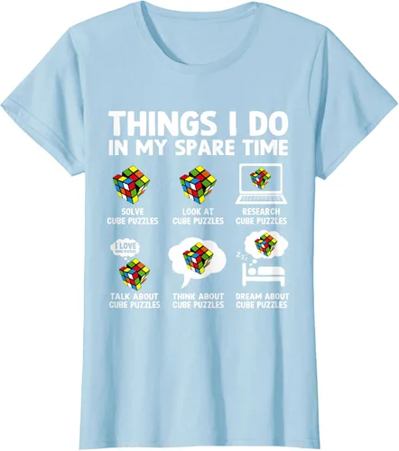 Vista 24 de Things I Do in My Spare Time Cube Puzzle Speed Cubing Camiseta