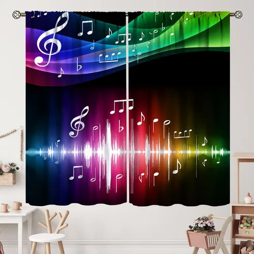 Vista 40 de Cortinas de jazz para mujer americana, estilo grunge, estilo grunge, con bolsillo para barra, para dormitorio, sala de estar, decoración