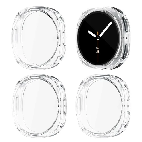 Vista 17 de (Paquete de 4) Funda Protectora de Pantalla Compatible para Samsung Galaxy Watch 6 de 40 mm (Versión 2023) Funda de Silicona Protectora Completa