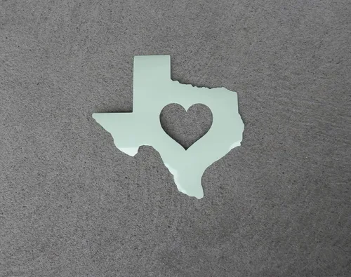 Vista 2 de I LOVE TEXAS HEART ~ Glow In The Dark Vinyl Waterproof Decal Sticker ~ SELECT A SIZE! ~ for Car Truck SUV Vehicle Dorm Bedroom Laptop Case Cover