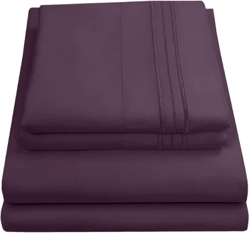 Vista 89 de Juego de sábanas extrasuaves de tamaño individual, ropa de cama transpirable y lujosa con correas elásticas integradas para las esquinas, colección