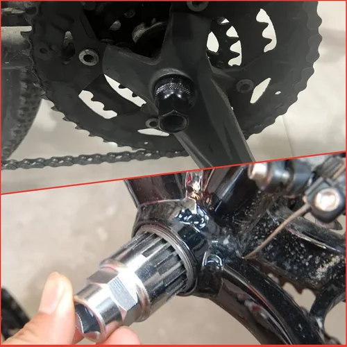 Vista 7 de Juego de herramientas de extracción de manivela de bicicleta y herramienta de extracción de casete de bicicleta para MTB, bicicleta de montaña