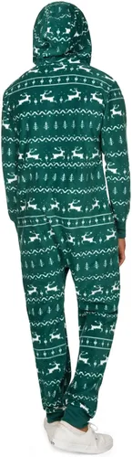 Vista 3 de Tipsy Elves - Enterizo navideño para adultos, cómodo, festivo y a juego para hombres y mujeres con bolsillos prácticos
