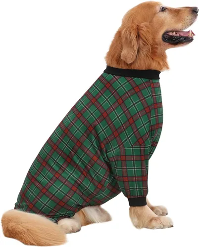 Vista 11 de HDE Pijama de una pieza para perro, ligero, para perros M-3XL, estrellas fantasmales, talla S