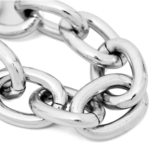 Vista 4 de Doubnine Gargantilla de plata dorada con eslabones gruesos, collar de cadena gruesa para Halloween, accesorios para mujer