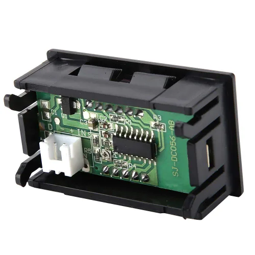 Vista 3 de Voltímetro de 0.56 pulgadas de dos cables DC 2.5-30 V pantalla LED digital medidor de voltímetro digital para batería de 12 V 24 V coche