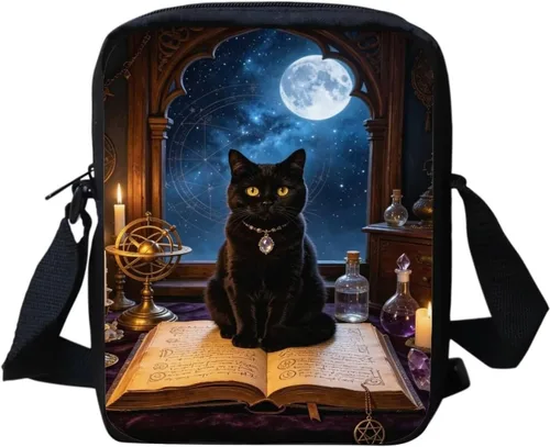 Vista 15 de Halloween Cat Small Messenger Bag Crossbody Shoulder Bag for Women Black Cat Pumpkin