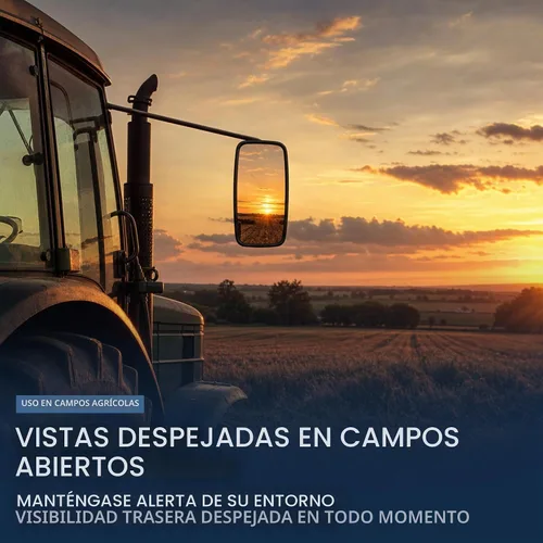 Vista 5 de Maverick Advantage Espejo retrovisor de 7" x 12" con soporte de abrazadera