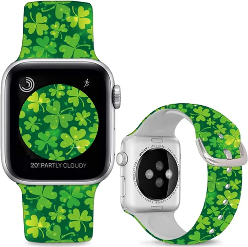 Vista 13 de Correas de silicona suaves compatibles con Apple Watch Band de 1.496 in 1.575 in 1.614 in 1.654 in 1.732 in 1.772 in 1.811 in 1.929 in, correa