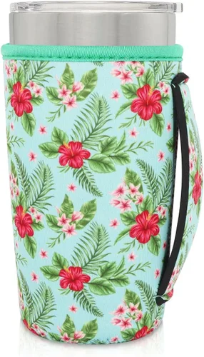Vista 44 de Fundas Aislantes de Neopreno Portavasos con Asa para Vasos Tumbler de 20oz, Funda Reutilizable para Café Helado Para Tazas de Café de 30oz - 32oz