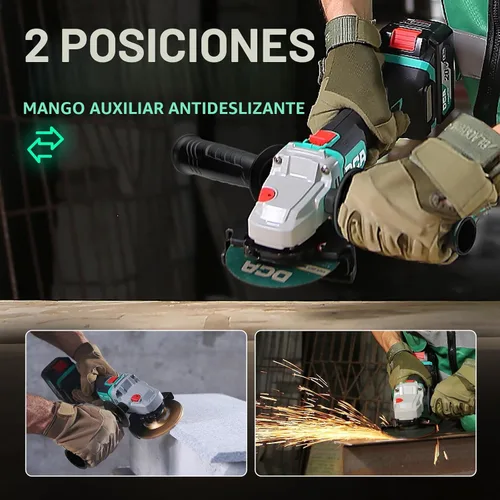 Vista 5 de DCA Amoladora angular inalámbrica de 20 V 4-1/2 pulgadas, motor sin escobillas de 8500 RPM, amoladora angular de potencia