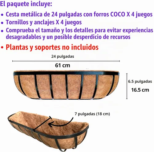Vista 2 de LaLaGreen - Maceta de pared de flores (24 pulgadas, paquete de 4) con forro