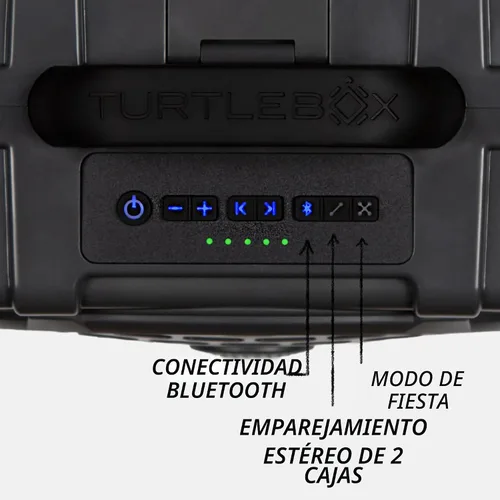 Vista 6 de Turtlebox Original Gen 3: Altavoz Bluetooth Portátil para Exteriores – Ultra-Fuerte (120dB), Impermeable (IP67), Resistente, Resistente a Impactos