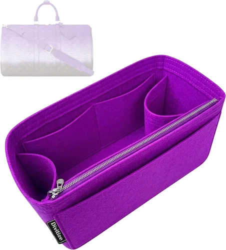 Vista 30 de Divitize Organizador de bolso premium compatible con LV Keepall 25/35/45/50/55/60, hecho a mano, ajuste perfecto, cómodo y resistente, fieltro
