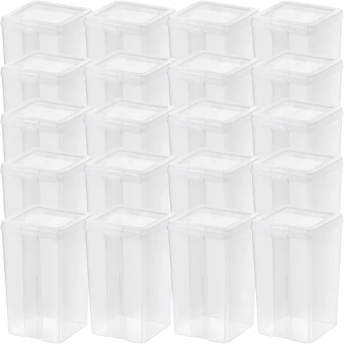 Vista 14 de IRIS USA Recipientes de almacenamiento de alimentos con tapa abatible, 1.3 cuartos de galón, paquete de 10, recipientes de alimentos transparentes