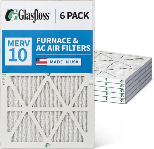Vista 19 de Glasfloss ZL 8x8x1 MERV 10 (FPR 5-6) Filtros de aire para caldera/aire acondicionado. (Caja de 6). Tamaño real: 8 x 8 x 7/8