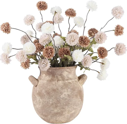 Vista 16 de DuHouse 6 piezas de flores artificiales de seda sintética pompón mamá