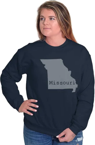 Vista 3 de Missouri State Map Shape Souvenir MO Pride - Sudadera para hombre