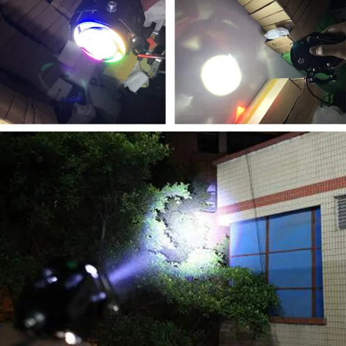 Vista 7 de Luz antiniebla LED súper brillante de 125 W, faro auxiliar de motocicleta con ángel demoníaco ojos coloridos lámpara de punto de trabajo