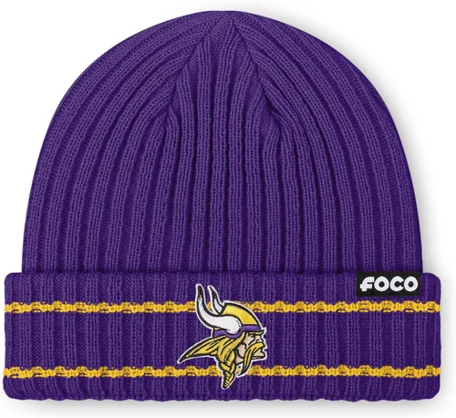 Vista 9 de FOCO NFL - Gorro acanalado con logotipo de equipo de la NFL para hombre