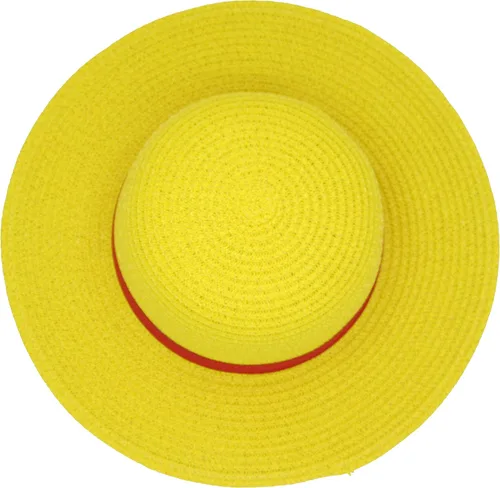 Vista 3 de Sombrero de paja Cosplay Cinta roja (amarillo)